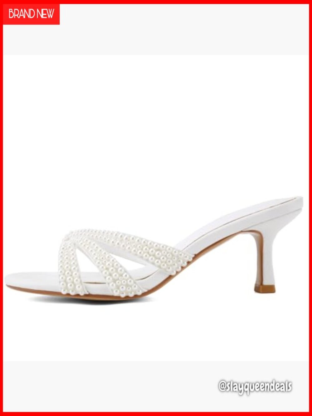 Peep Toe Kitten Heels Sandals Low Heel Mules Dressy Slide Slingback - Picture 4 of 7